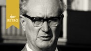 Hans Watermann, MdL Niedersachsen bei einem Statement in Wilhelmshaven 1964  