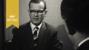 Schleswig Holsteins Innenminister Hartwig Schlegelberger im TV-Interview 1965  