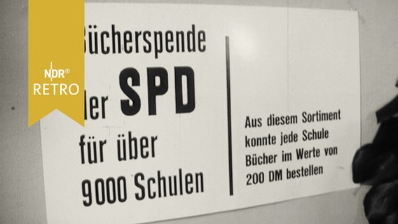 Schild "Bücherspende der SPD" (1965)  