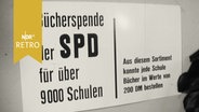 Schild "Bücherspende der SPD" (1965)  