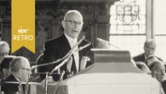 Bürgermeister Willy Dehnkamp bei Festrede zur 1000-Jahrfeier von Bremen 1965  