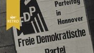 Plakat zum FDP-Landesparteitag 1963 in Hannover  