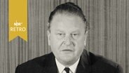 Der Hamburger Wirtschaftsssenator Edgar Engelhard bei einer Rede 1964  