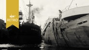 Schiffe in der Hamburger Werft der Howaldtswerke 1964  