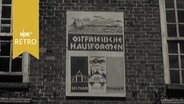 Ausstellungsplakat für "Ostfriesische Hausformen" 1964 im Grenzlandmuseum Weener  