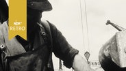 Handwerker bei der Arbeit im Hamburger Hafen 1964  