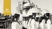 Kadetten der Bundesmarine aufgereiht vor dem Schnellbottender "Werra" 1964  