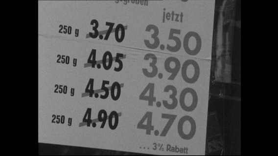 Plakat mit Preisen (Archivbild)  