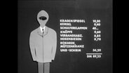 Kostenauflistung einer Soldatenuniform (Archiv-Bild).  