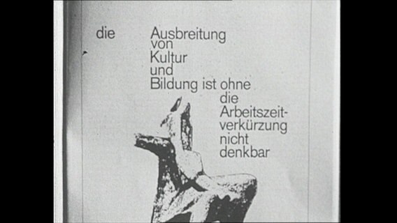 Ein din A4 Blatt mit einer Aufschrift zum Verhältnis von Arbeit und Freizeit.  