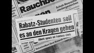 Titel der Bild-Zeitung: "Rabatz-Studenten soll es an den Kragen gehen"  