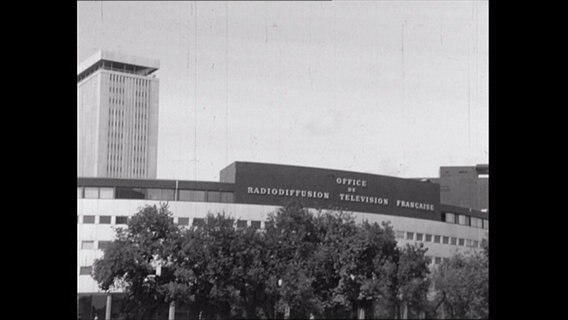 Das Gebäude der französischen öffentlich-rechtlichen Rundfunkanstalt ORTF  