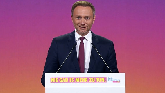 Christian Lindner beim FDP-Parteitag 2021.  