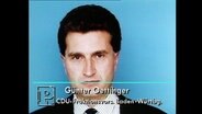 Das Poträit des CDU Politikers Günther Oettinger (Archivbild)  
