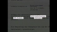 Ein zum Teil geschwärzter Briefaussschnitt über den Zusammenhang zwischen Aids-Erkankungen und Blutplasma  