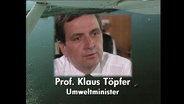 Bundesumweltminister Klaus Töpfer im Porträt (Archivbild).  