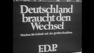 FDP-Plakat mit der Aufschrift "Deutschland braucht den Wechsel" (Archivbild)  