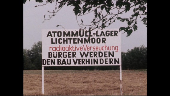 Ein Schild gegen Atommüll  
