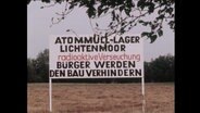 Ein Schild gegen Atommüll  