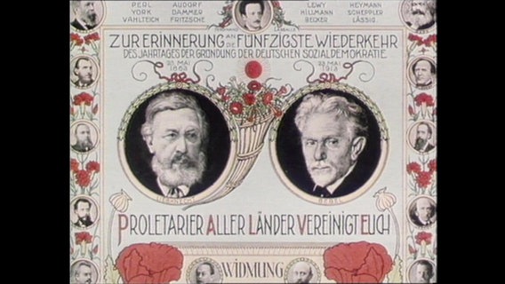 Plakat zum Jahrestag der SPD  