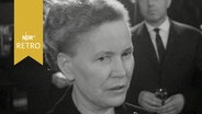 Bremer Senatorin für Jugend und Wohlfahrt, Annemarie Mevissen, bei einer Ansprache
(1964)  