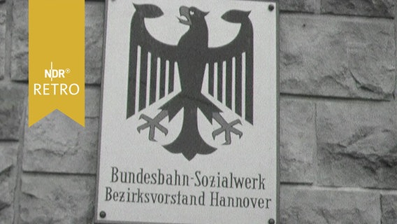 Schild "Bundesbahn-Sozialwerk" - "Erholungsheim Festenburg (Oberharz)" (1963)  