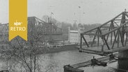 Brückenbaustelle am Nord-Ostsee-Kanal 1963  