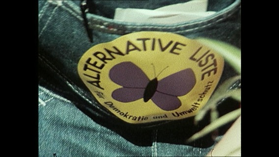 Ein Sticker der Alternativen Liste  