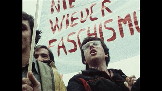 Eine Demonstration gegen Strauß  