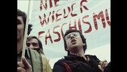 Eine Demonstration gegen Strauß  