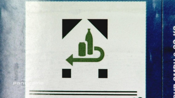 Pfand-Symbol auf einer Flasche  