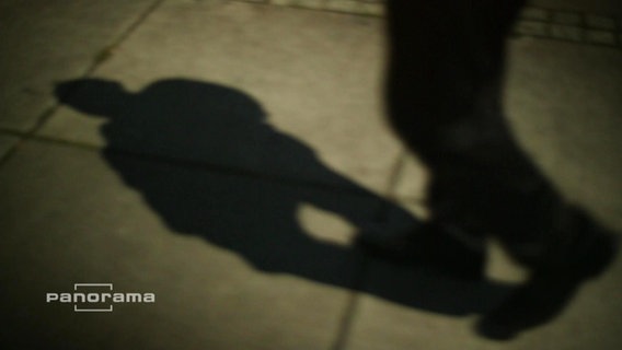Der Schatten einer Person  
