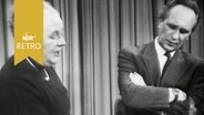 NDR-Intendant Walter Hilpert und die Heimatdichterin und NS-Apologetin Agnes Miegel im Gespräch 1958  