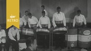 Jamaica-Steel-Band bei einem Auftritt 1958 in Norddeutschland  