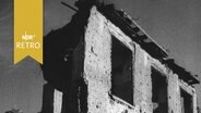 Fassade eines zerstörten Hauses auf Helgoland 1958  