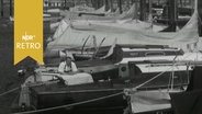 Segelboote im Yachthafen von Wedel (1963)  
