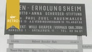 Bauschild in Garstedt bei Harburg für das "Alten-Erholungsheim der Otto-Anna-Schröder Stiftung" (1963)  