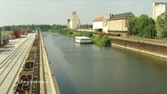 Der Hafen in Halle an der Saale  