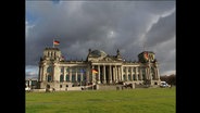 Graue Wolken über dem Reichstagsgebäude  