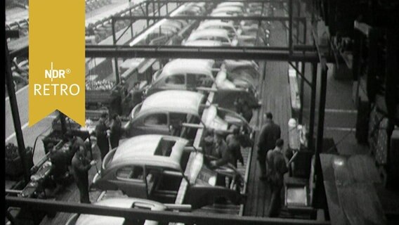 VW-Werkshalle: Käfer am Band (1964)  
