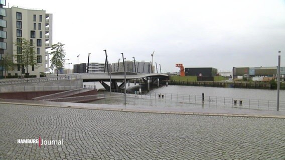 Ein Teil der unbegrünten Hafencity in Hamburg.  