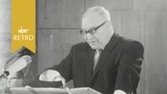 Edmund Rehwinkel, Präsident des deutschen Bauernverbandes, am Rednerpult 1964  