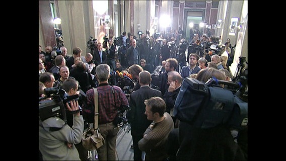 Eine Pressekonferenz  