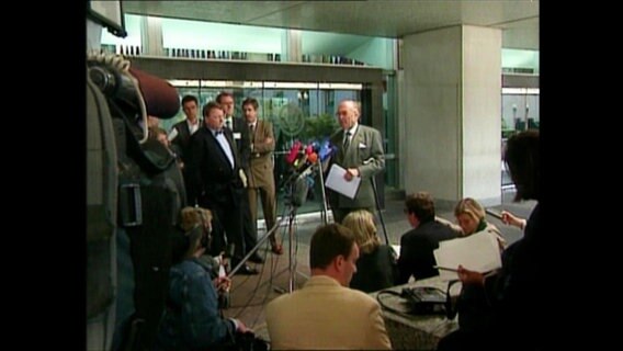 Eine Pressekonferenz  