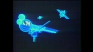 Animation einer US-Kampfstation im Weltraum  