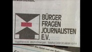 Logo des Vereins "Bürger fragen Journalisten e.V."  