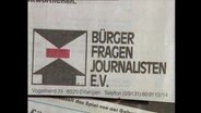 Logo des Vereins "Bürger fragen Journalisten e.V."  