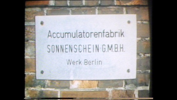 Schild der Accumulatorenfabrik Sonnenschein  