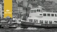 Hafenfähre "Stadersand" vor der Skyline der Hafenstraße in Hamburg-St. Pauli (1963)  