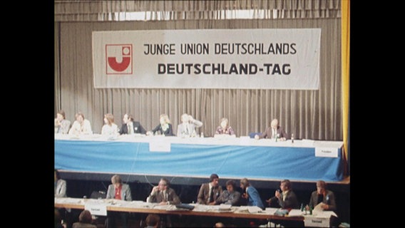 Bühne beim Deutschland-Tag der Jungen Union 1974  